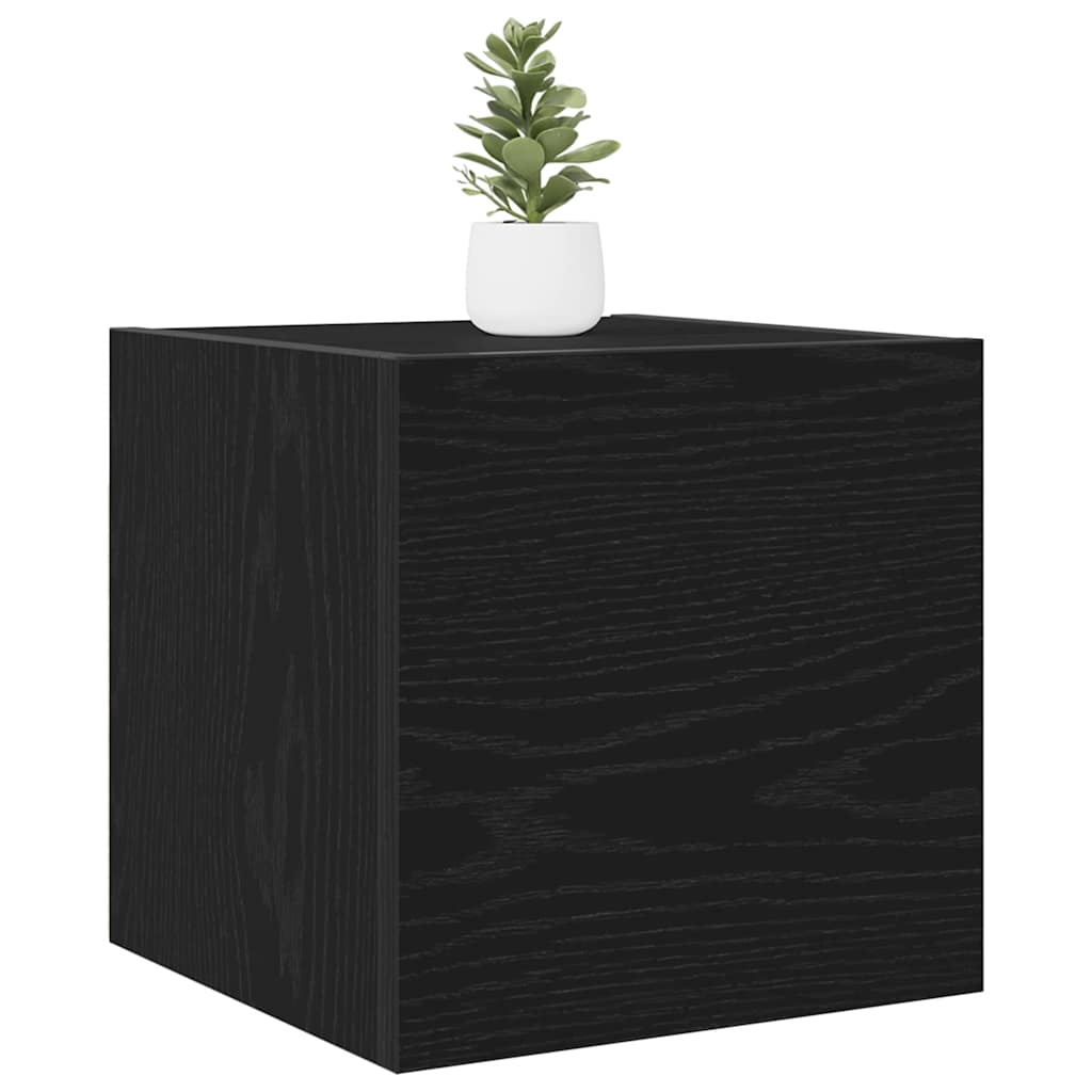 vidaXL Wandmontiertes TV-Regal 2 pcs Schwarze Eiche 30,5 x 30 x 30 cm