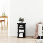 vidaXL Seitenschrank Schwarz Eichen-Optik 35 x 35 x 55 cm