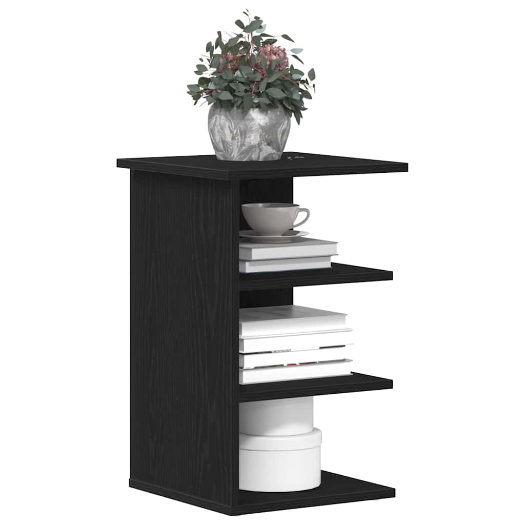vidaXL Seitenschrank Schwarz Eichen-Optik 35 x 35 x 55 cm