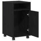 vidaXL Wagen-Seitenkombination Schwarz Eichen-Optik 33 x 38 x 60 cm