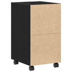 vidaXL Wagen-Seitenkombination Schwarz Eichen-Optik 33 x 38 x 60 cm