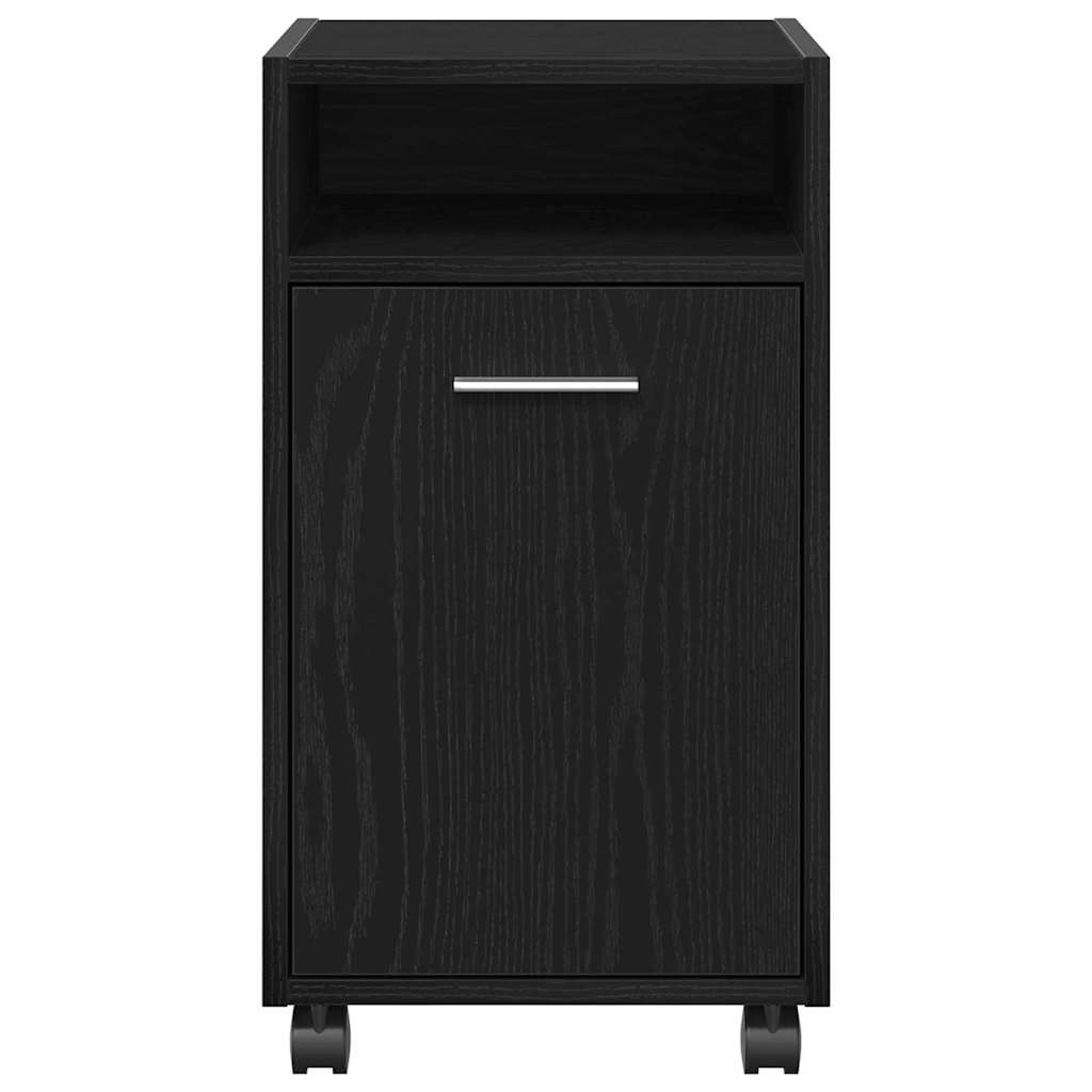 vidaXL Wagen-Seitenkombination Schwarz Eichen-Optik 33 x 38 x 60 cm