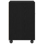vidaXL Wagen-Seitenkombination Schwarz Eichen-Optik 33 x 38 x 60 cm