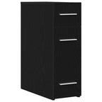 vidaXL Apothekerschrank Schwarz Eichen-Optik 20 x 45,5 x 60 cm