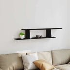 vidaXL Wandmontiertes TV Regal Schwarz Eichen-Optik 125 x 18 x 23 cm