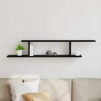 vidaXL Wandmontiertes TV Regal Schwarz Eichen-Optik 125 x 18 x 23 cm