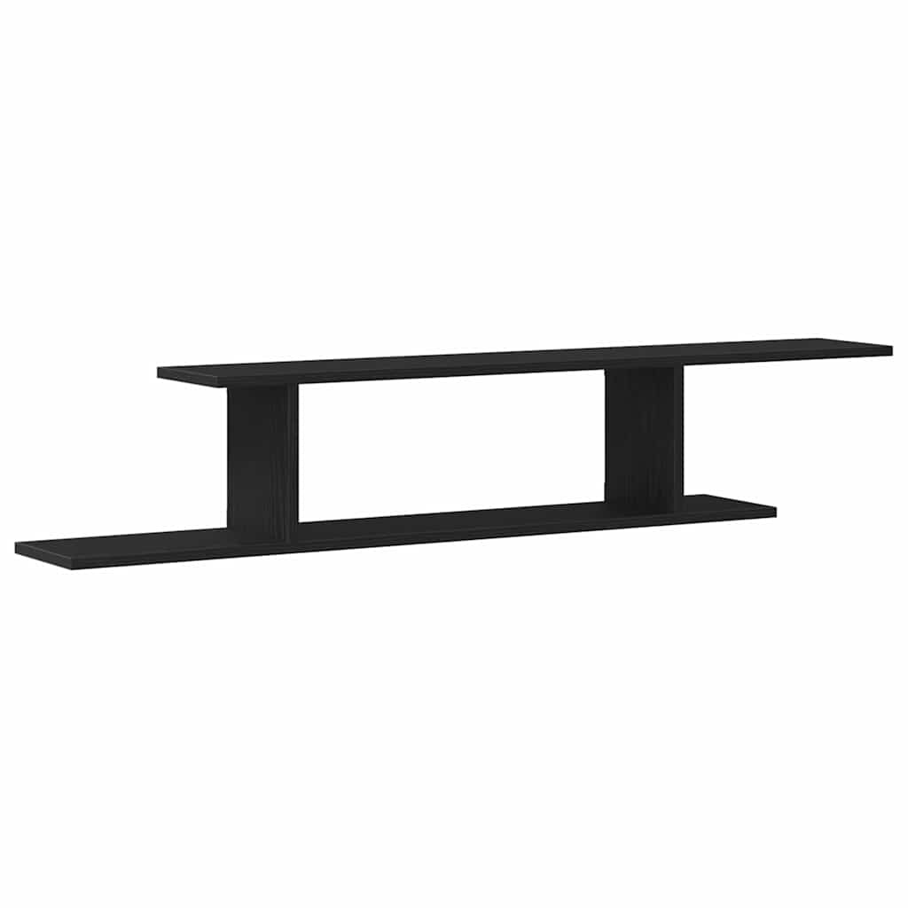 vidaXL Wandmontiertes TV Regal Schwarz Eichen-Optik 125 x 18 x 23 cm