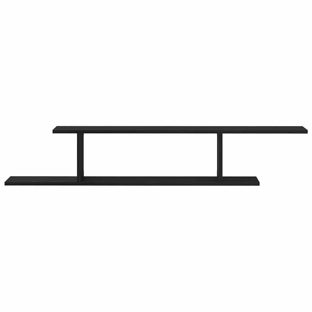 vidaXL Wandmontiertes TV Regal Schwarz Eichen-Optik 125 x 18 x 23 cm