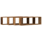 vidaXL Wandregale 4 pcs Altholz 80 x 15 x 26 cm Holzwerkstoff