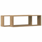 vidaXL Wandregale mit Regal 2 pcs Kunsthandwerk Eiche 80 x 15 x 26 cm