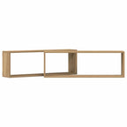 vidaXL Wandregale mit Regal 2 pcs Kunsthandwerk Eiche 80 x 15 x 26 cm