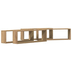 vidaXL Wandregale mit Regal 4 pcs Kunsthandwerk Eiche 80 x 15 x 26 cm