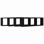 vidaXL Wandregale mit Regal 4 pcs Schwarz Eichen-Optik 80 x 15 x 26 cm