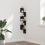 vidaXL Eckregal Schwarz Eichen-Optik 20 x 20 x 127,5 cm Holzwerkstoff