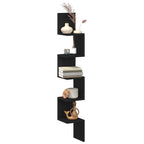 vidaXL Eckregal Schwarz Eichen-Optik 20 x 20 x 127,5 cm Holzwerkstoff