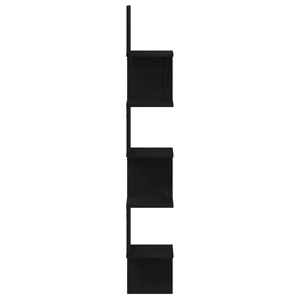 vidaXL Eckregal Schwarz Eichen-Optik 20 x 20 x 127,5 cm Holzwerkstoff