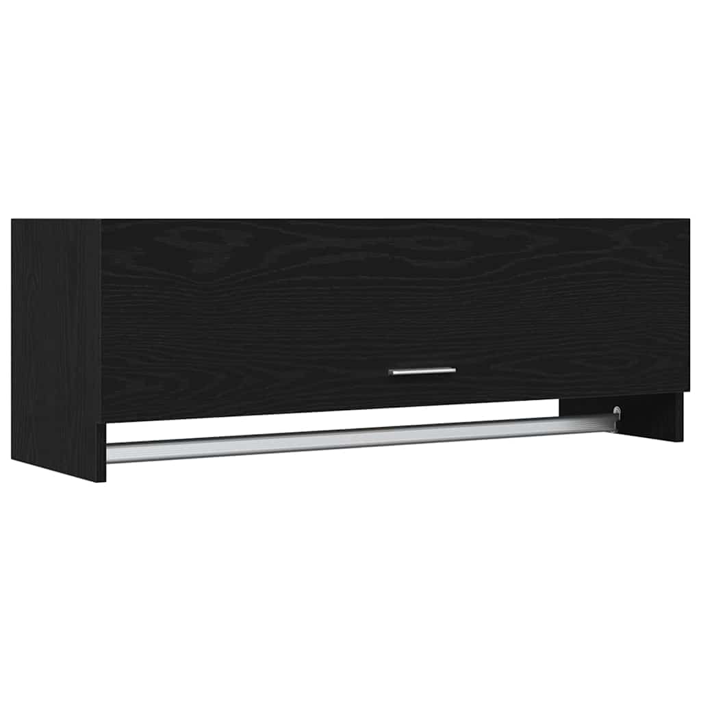 vidaXL Kleiderschrank Schwarz Eichen-Optik 100 x 32,5 x 35 cm