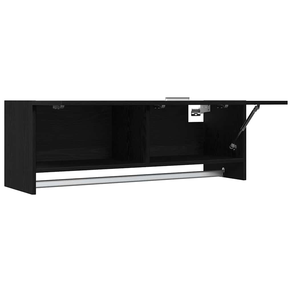 vidaXL Kleiderschrank Schwarz Eichen-Optik 100 x 32,5 x 35 cm