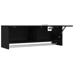 vidaXL Kleiderschrank Schwarz Eichen-Optik 100 x 32,5 x 35 cm