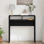 vidaXL Konsolentisch Schwarz Eichen-Optik 78 x 30 x 80 cm
