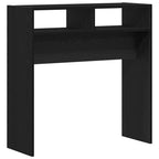vidaXL Konsolentisch Schwarz Eichen-Optik 78 x 30 x 80 cm