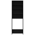 vidaXL Waschmaschinen-Schrank Schwarz Eichen-Optik 64 x 24 x 190 cm