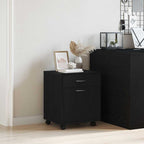 vidaXL Rollschrank Schwarz Eichen-Optik 45 x 38 x 54 cm Holzwerkstoff
