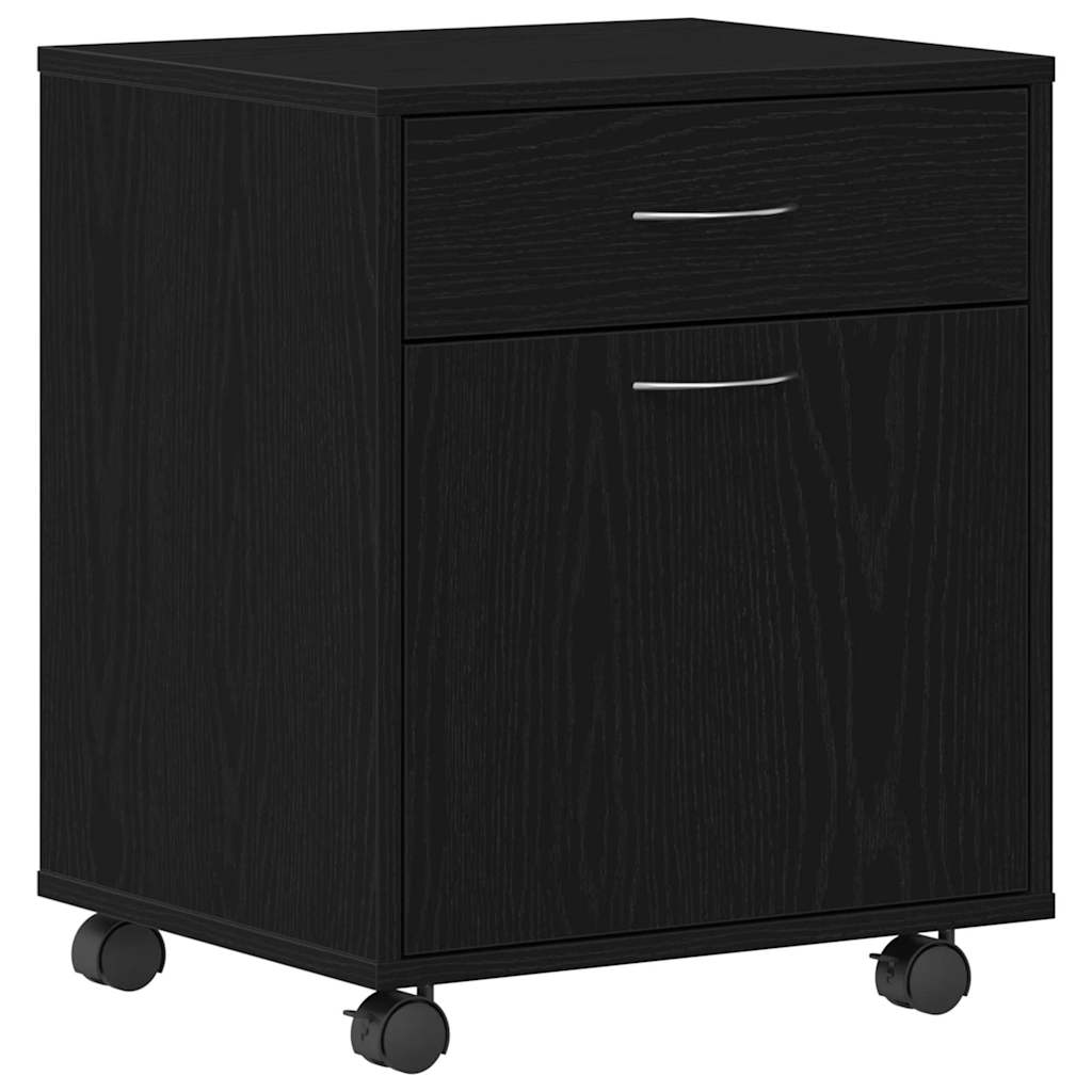 vidaXL Rollschrank Schwarz Eichen-Optik 45 x 38 x 54 cm Holzwerkstoff