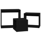 vidaXL Nestingtisch 3 pcs Schwarz Eichen-Optik Holzwerkstoff