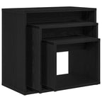 vidaXL Nestingtisch 3 pcs Schwarz Eichen-Optik Holzwerkstoff