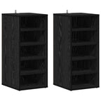 vidaXL Schuhschrank 2 pcs Schwarz Eichen-Optik 32 x 35 x 70 cm