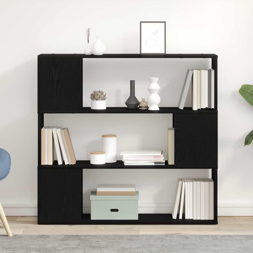 vidaXL TV-Schrankset Schwarz Eichen-Optik 100 x 24 x 94 cm