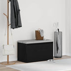 vidaXL Flurbank Schwarz Eichen-Optik 80 x 40 x 45 cm Holzwerkstoff