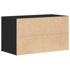 vidaXL Flurbank Schwarz Eichen-Optik 80 x 40 x 45 cm Holzwerkstoff
