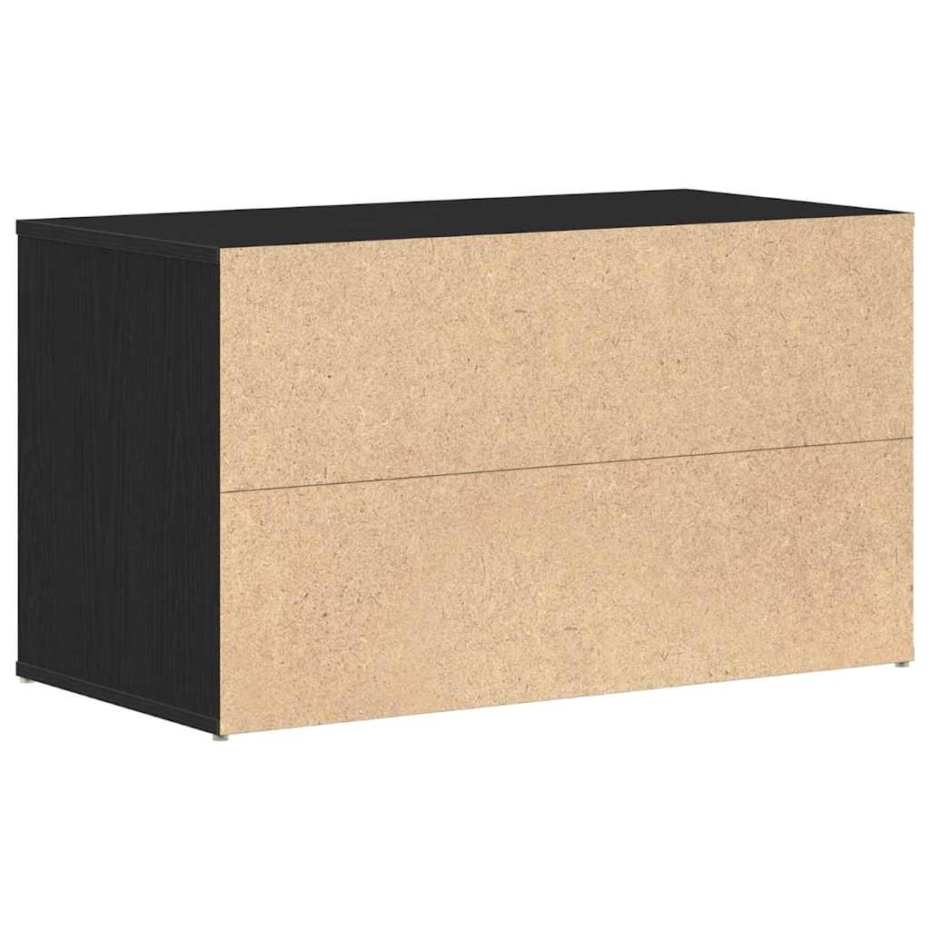 vidaXL Flurbank Schwarz Eichen-Optik 80 x 40 x 45 cm Holzwerkstoff