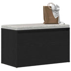 vidaXL Flurbank Schwarz Eichen-Optik 80 x 40 x 45 cm Holzwerkstoff