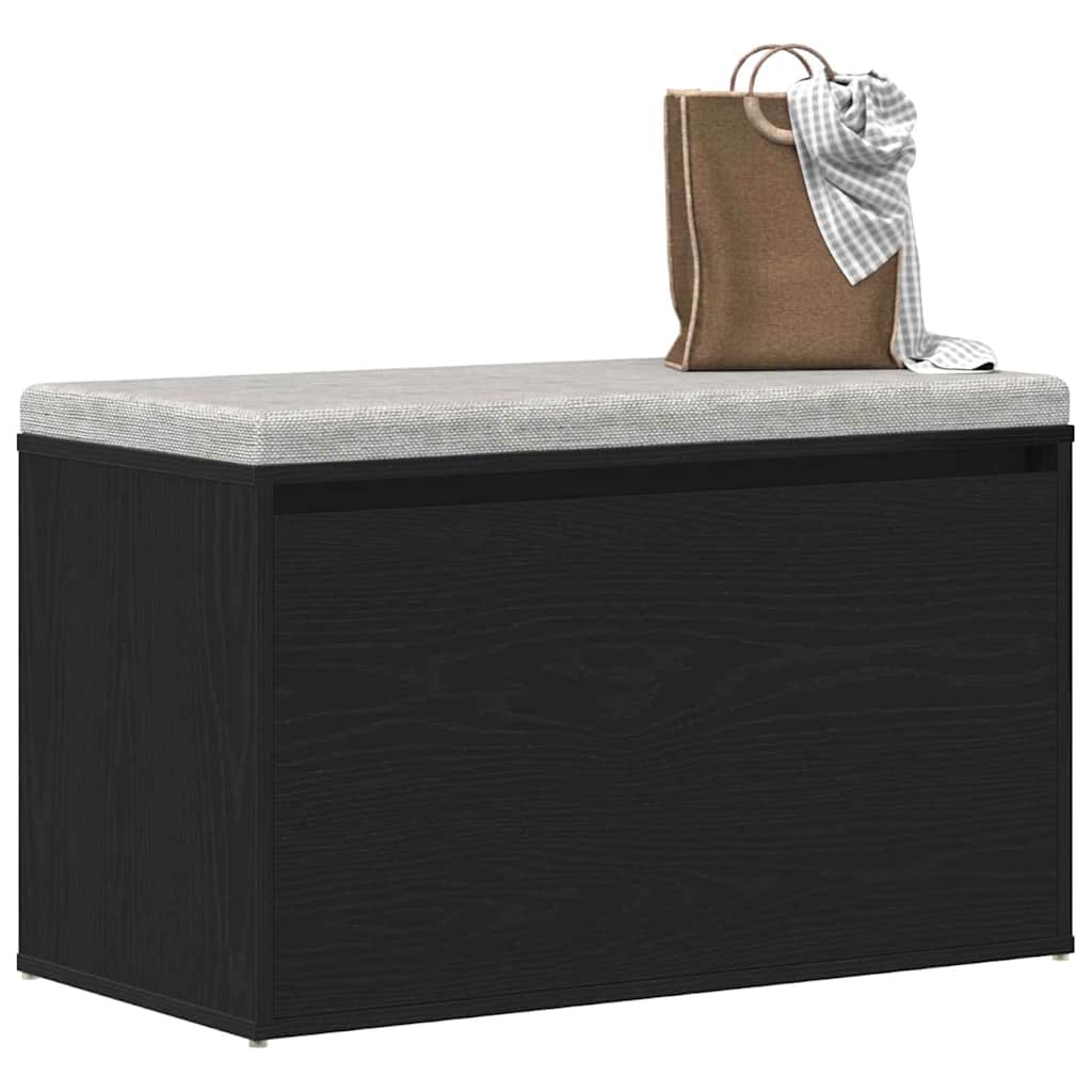 vidaXL Flurbank Schwarz Eichen-Optik 80 x 40 x 45 cm Holzwerkstoff