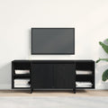 vidaXL TV-Schränk 130 x 35 x 50 cm Schwarze Eiche Holzwerkstoff