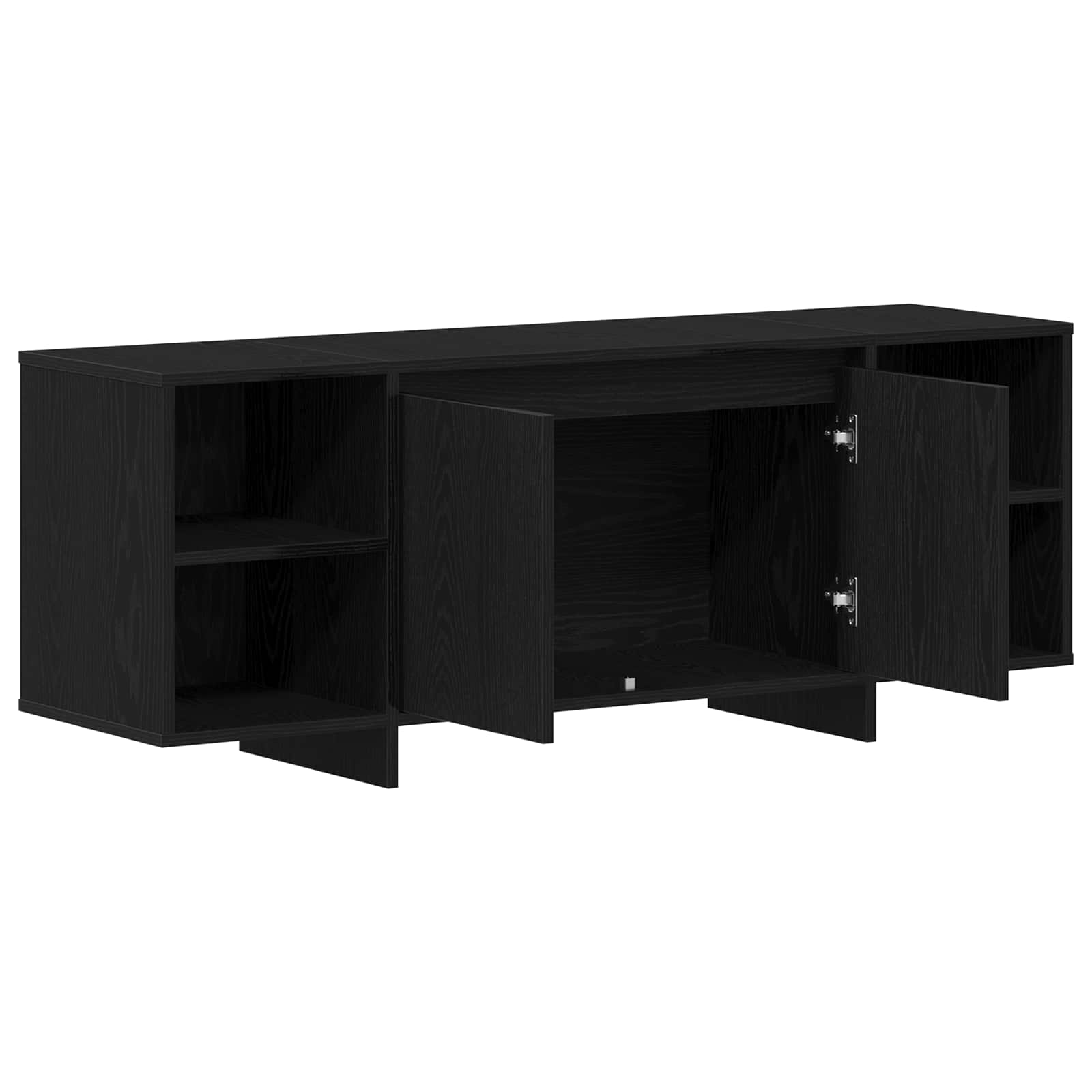 vidaXL TV-Schränk 130 x 35 x 50 cm Schwarze Eiche Holzwerkstoff