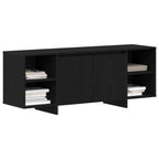 vidaXL TV-Schränk 130 x 35 x 50 cm Schwarze Eiche Holzwerkstoff