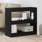 vidaXL Bücherregal 2 pcs Schwarz Eichen-Optik 80 x 30 x 72 cm