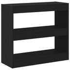 vidaXL Bücherregal 2 pcs Schwarz Eichen-Optik 80 x 30 x 72 cm