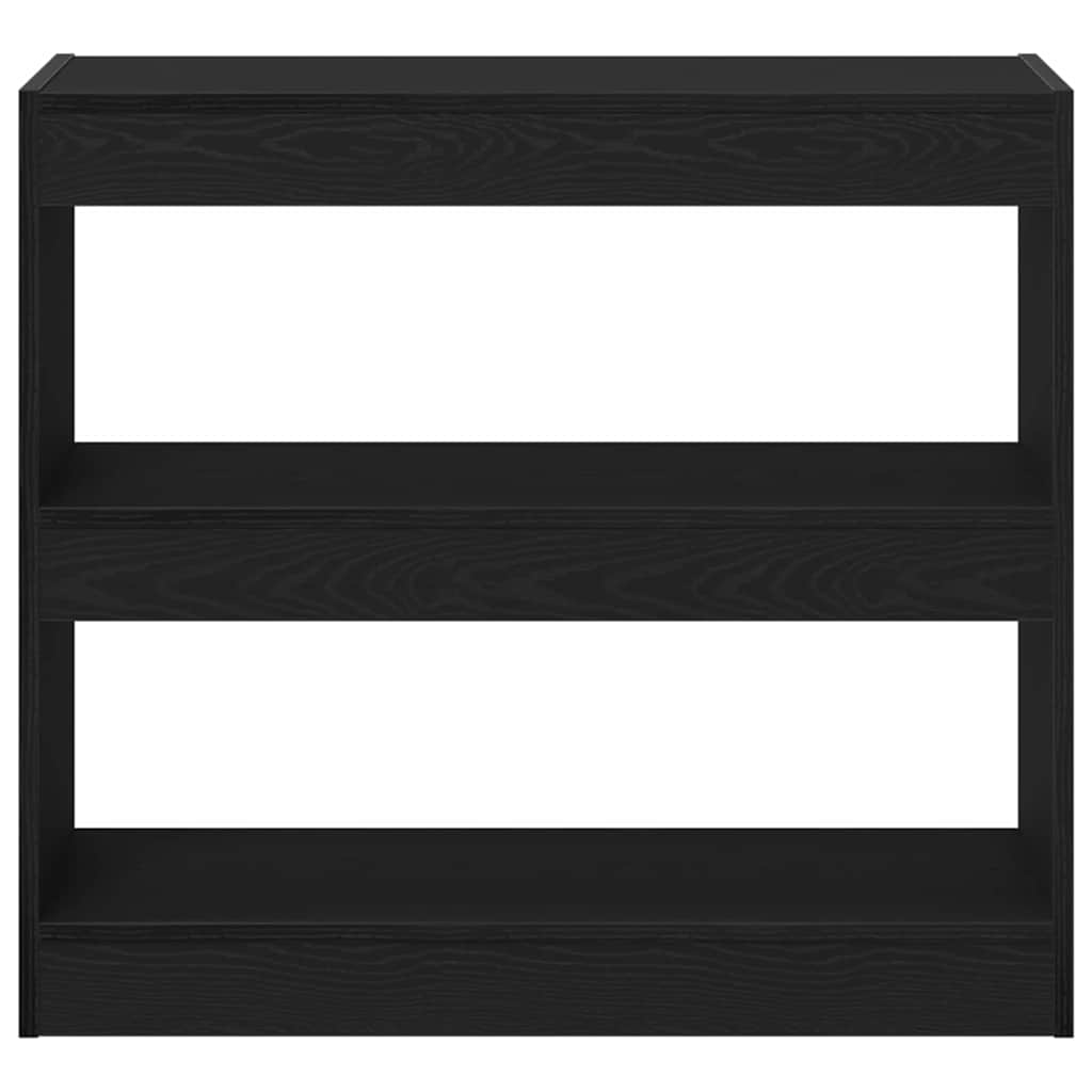 vidaXL Bücherregal 2 pcs Schwarz Eichen-Optik 80 x 30 x 72 cm