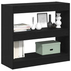 vidaXL Bücherregal 2 pcs Schwarz Eichen-Optik 80 x 30 x 72 cm