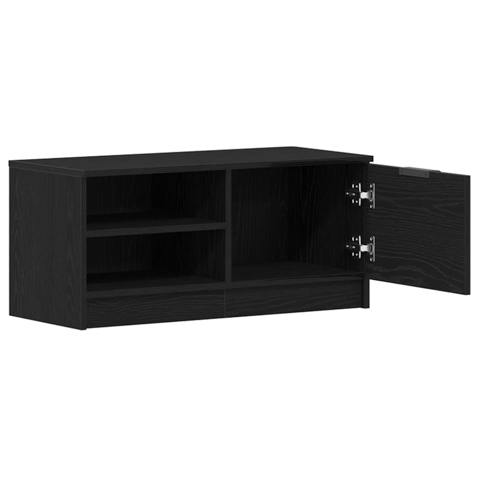 vidaXL TV-Schränk 2 pcs Schwarz Eichen-Optik 80 x 35 x 36,5 cm