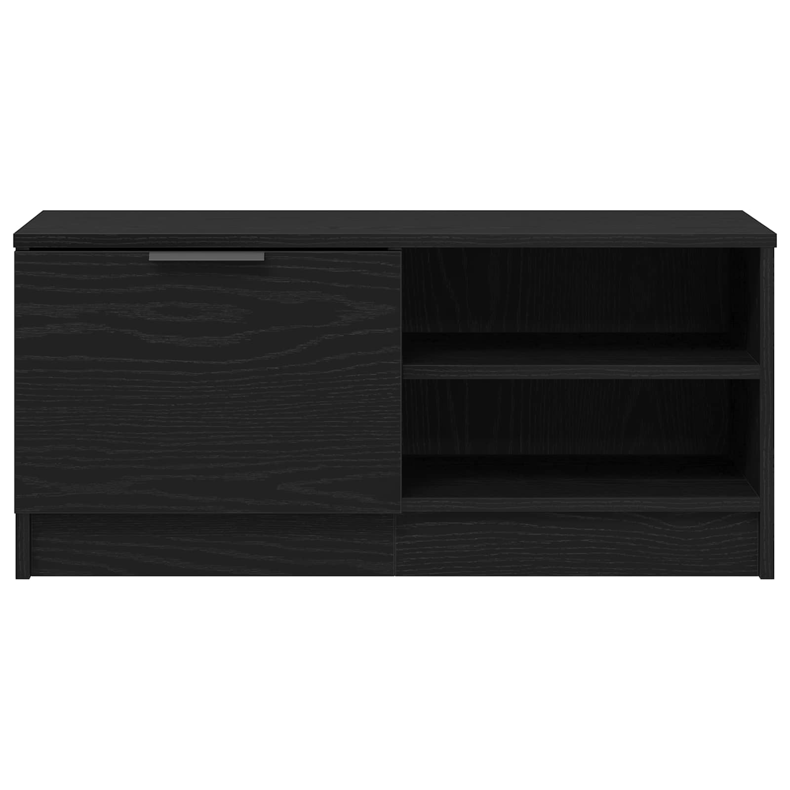 vidaXL TV-Schränk 2 pcs Schwarz Eichen-Optik 80 x 35 x 36,5 cm