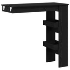vidaXL Wand Bar Tisch Schwarz Eichen-Optik 102 x 45 x 103,5 cm