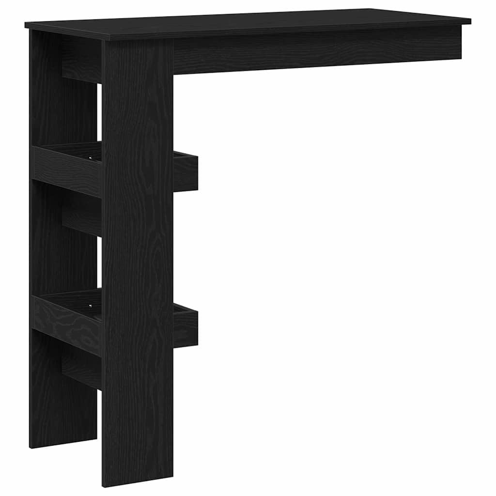 vidaXL Wand Bar Tisch Schwarz Eichen-Optik 102 x 45 x 103,5 cm