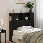 vidaXL Kopfteil Schrank mit Regal Schwarz Eichen-Optik Holzwerkstoff