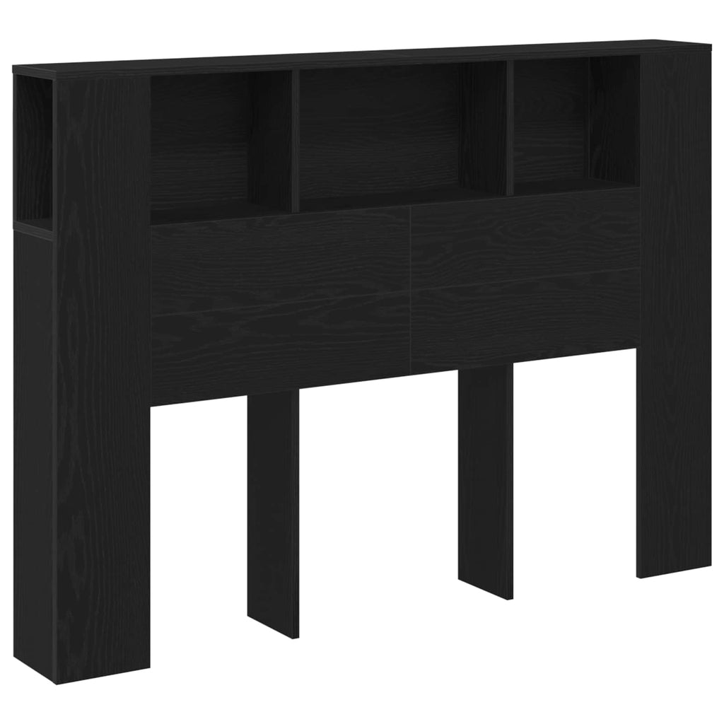 vidaXL Kopfteil Schrank mit Speicher Schwarz Eichen-Optik
